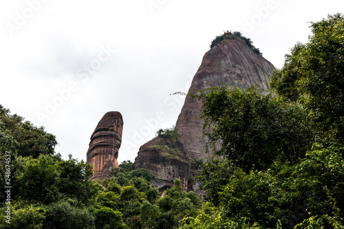 Yang Yuan Stone of  the famous Mount Danxia, Guangdong, China photo