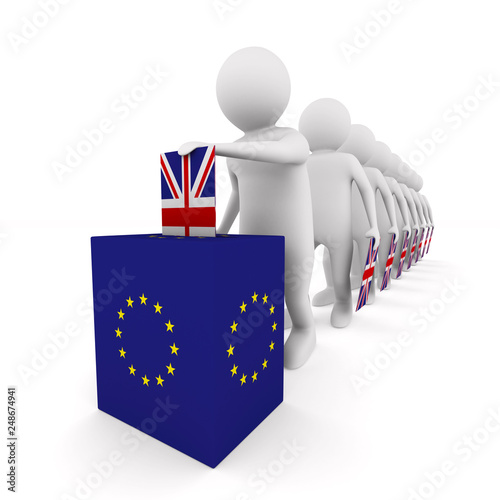 voting on white background....