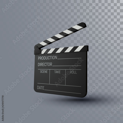 Film clapper board.
