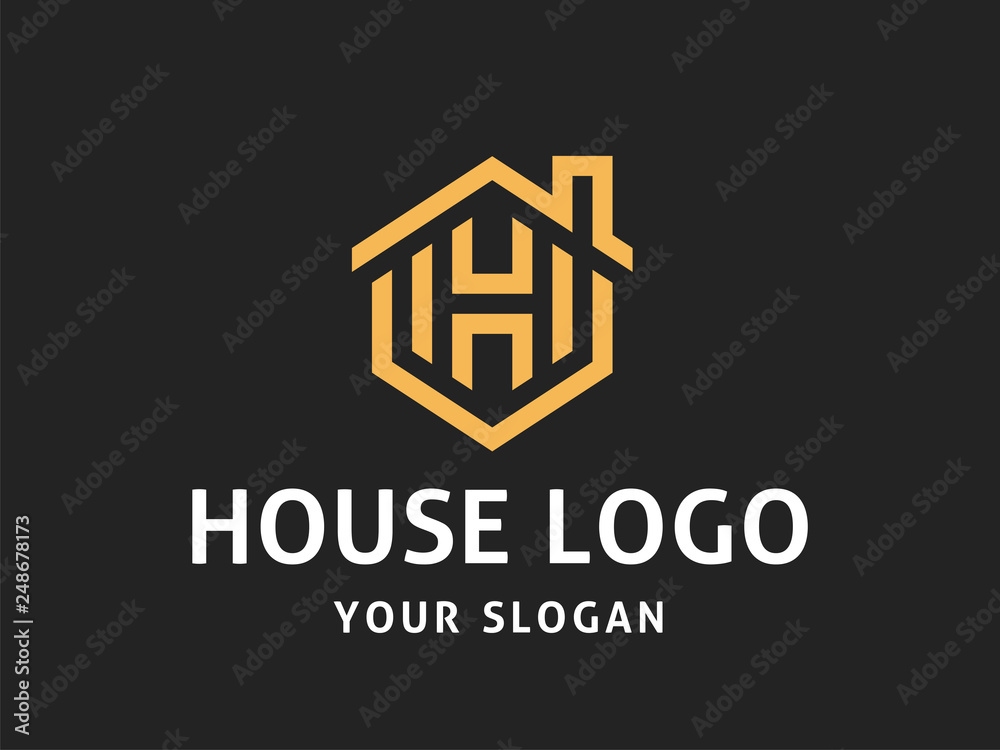 House Abstract Logo design vector template Linear style. House Abstract Logo design vector template Linear style.