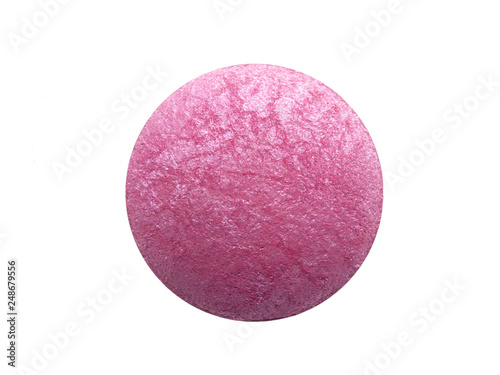 close-up of pink eyeshadows round