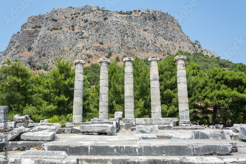 The ruins of Priene ancient city in Turkey.