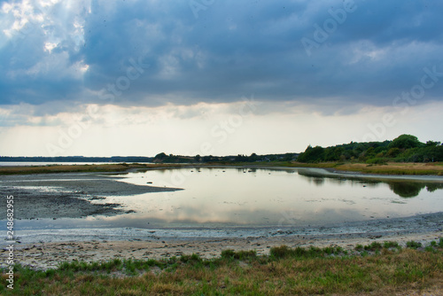 landscape with lake and clouds