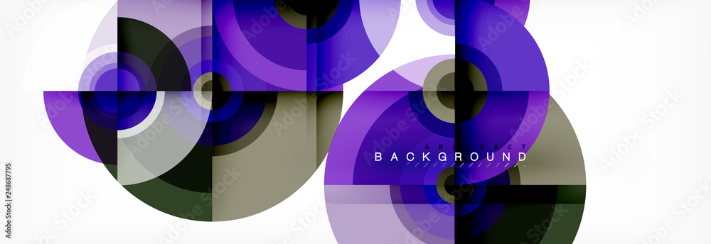 Circular vector abstract background