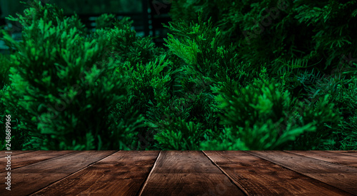 Spring background table.