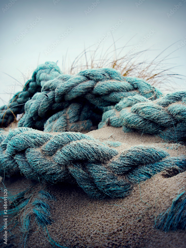 Strandstillleben mit Seil