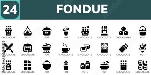 fondue icon set