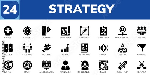 strategy icon set