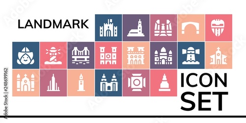 landmark icon set