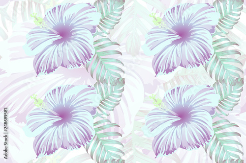 Hawaiian tropic jungle endless print.
