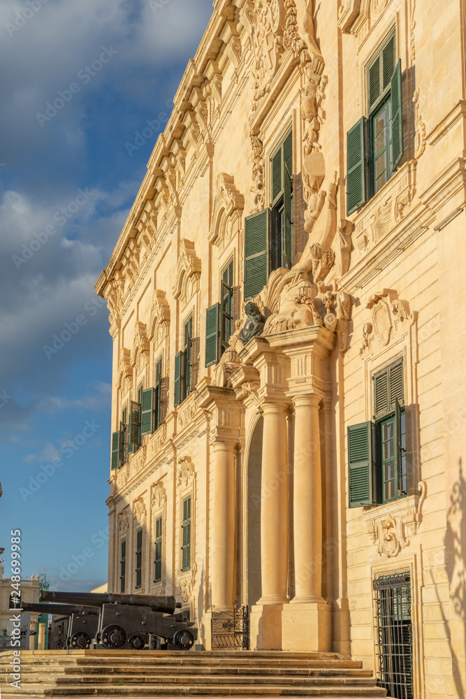 Regierungsgebäude in Valletta auf Malta