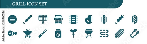 grill icon set