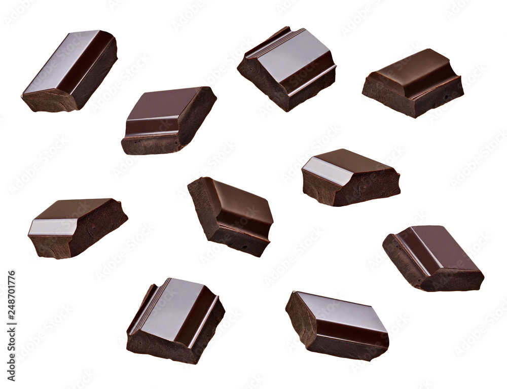 chocolate piece sweet food dessert falling chocolate piece sweet food dessert falling