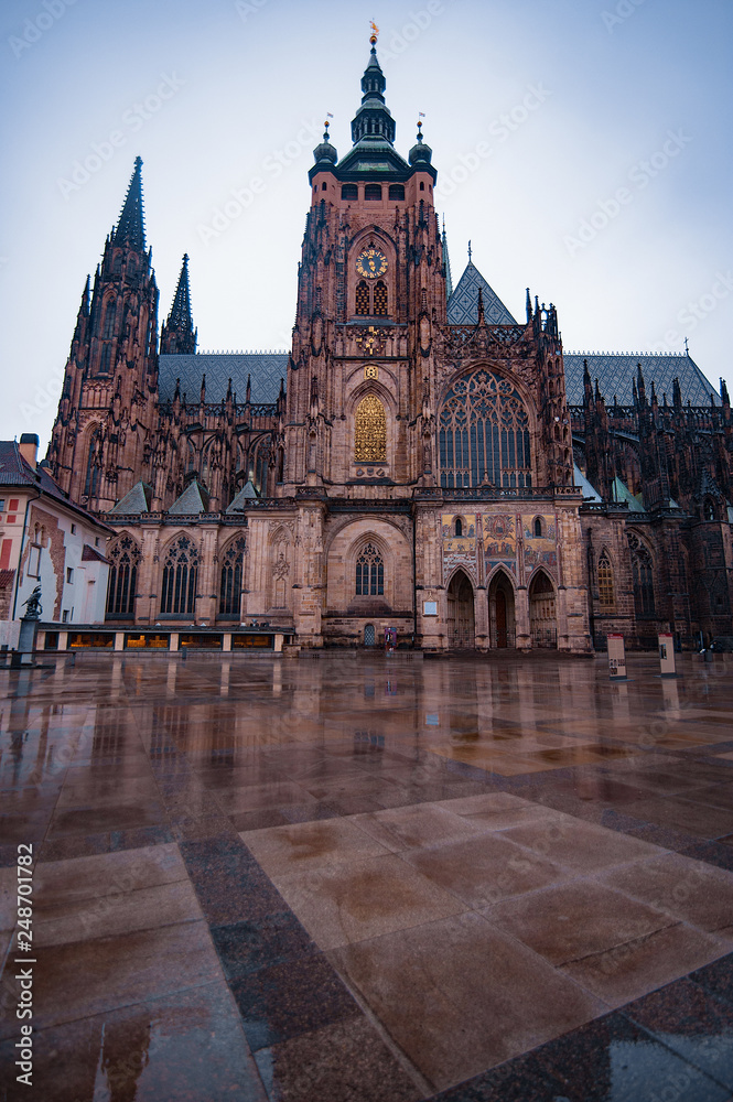 Famous St. Vitus Cathedral Prague, Czech Republic