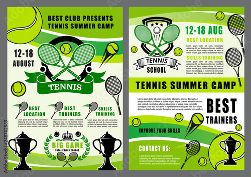 Tennis sport school, camp game tournament