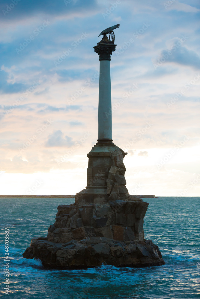 Monument to sunken ships. Sevastopol. Crimea