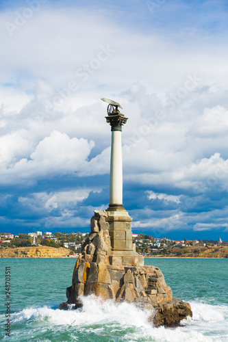 Monument to sunken ships. Sevastopol. Crimea