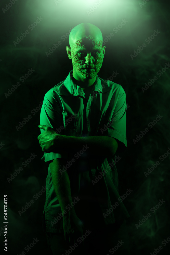 zombie man in green zombie man in green