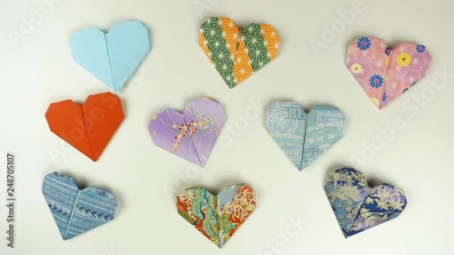  Origami hearts stop motion