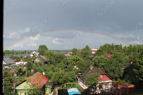  rainbow over the houses