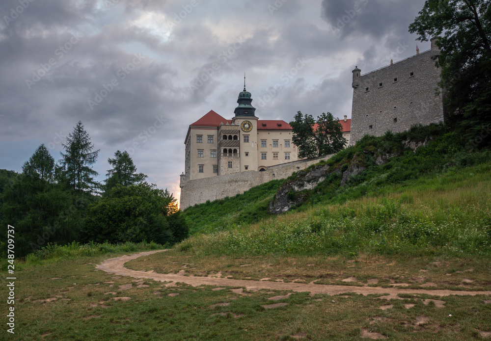 Castle in Pieskowa Skala in Ojcowski National Park, Malopolskie, Poland