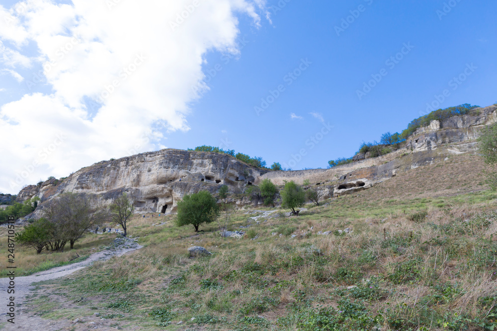 Ruins of the ancient cave city of Chufut Kale