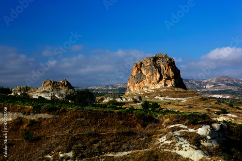 Kappadokien, Tuerkei, anatolische Tuffstein Landschaft bei Goereme