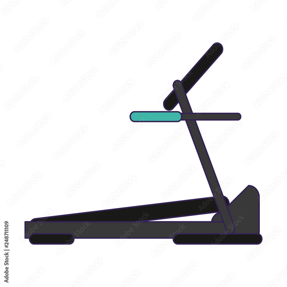 Gym running cardio machine blue lines Gym running cardio machine blue lines
