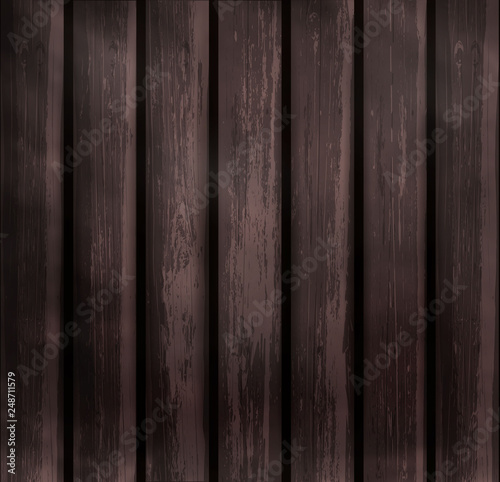 vintage, wooden background made of natural old shabby Board in realism style. vector, old Board, fence in 3d style, realism.