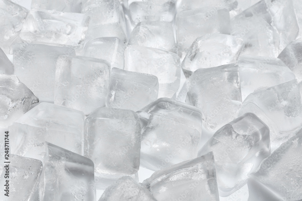Pile of ice cubes on white background Pile of ice cubes on white background