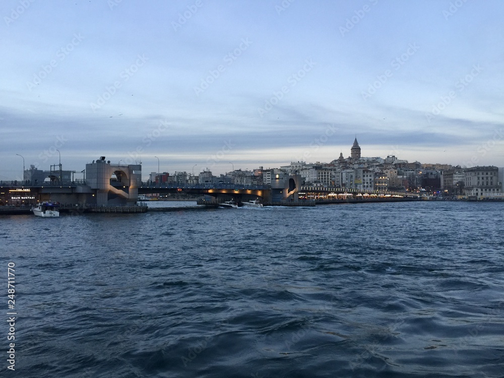 Ships on Istanbul Bosphorus