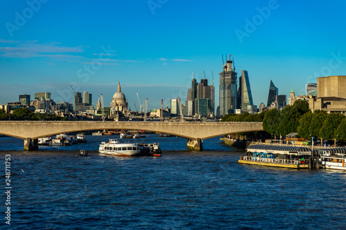 London skyline from Waterloo Bridge in England, UK © alzamu79