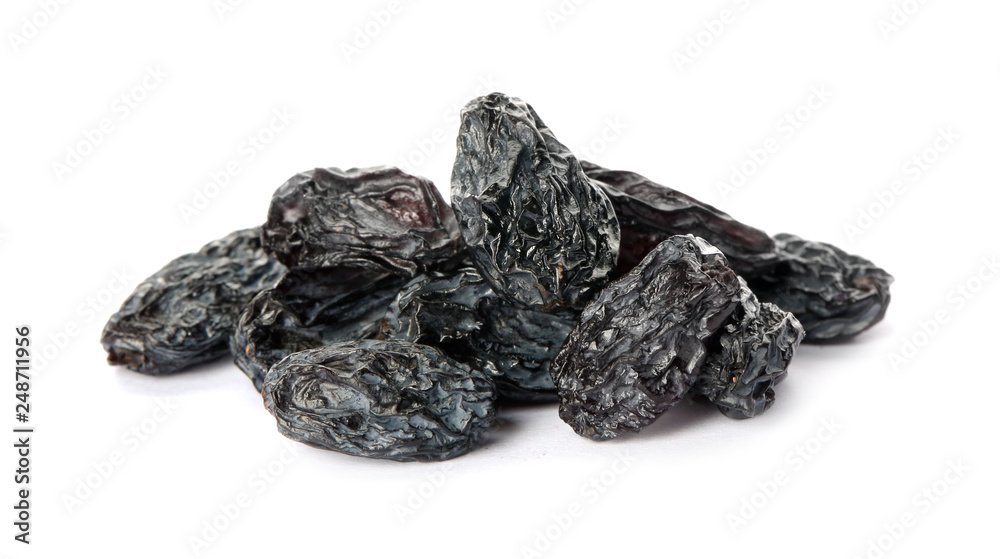 Tasty raisins on white background. Healthy dried fruit Tasty raisins on white background. Healthy dried fruit