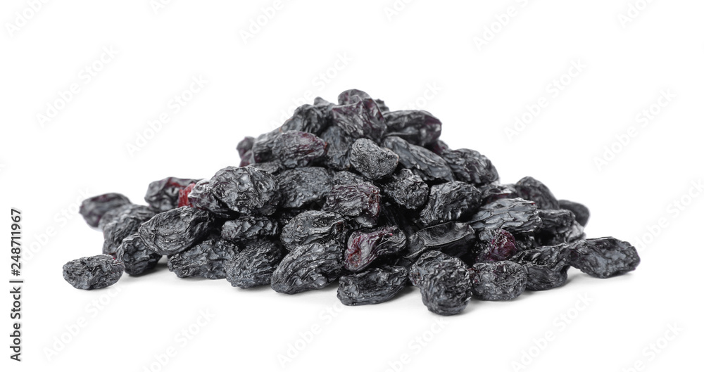 Tasty raisins on white background. Healthy dried fruit Tasty raisins on white background. Healthy dried fruit