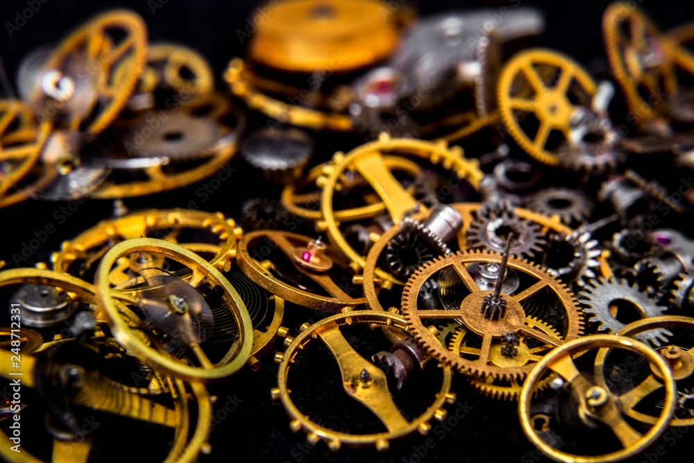 Vintage cogs gears wheels collection set