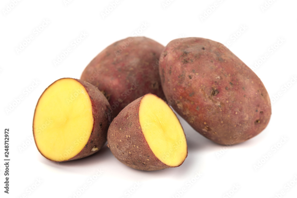 red sweet large potato close up isolated on white background red sweet large potato close up isolated on white background
