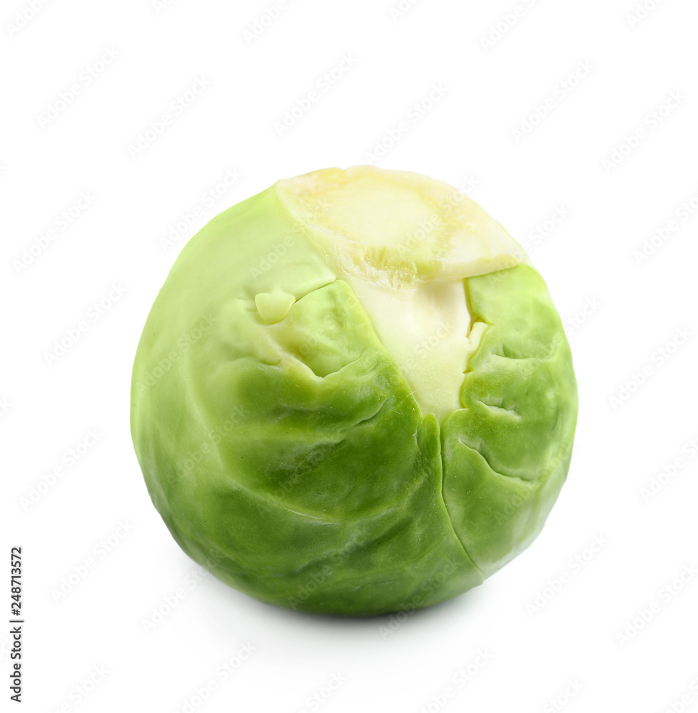 Fresh tasty Brussels sprout on white background Fresh tasty Brussels sprout on white background
