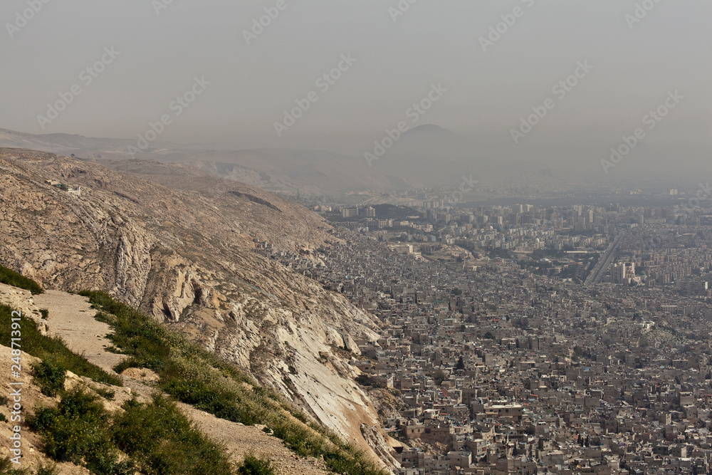 Obraz premium View of Damascus from above. Syria