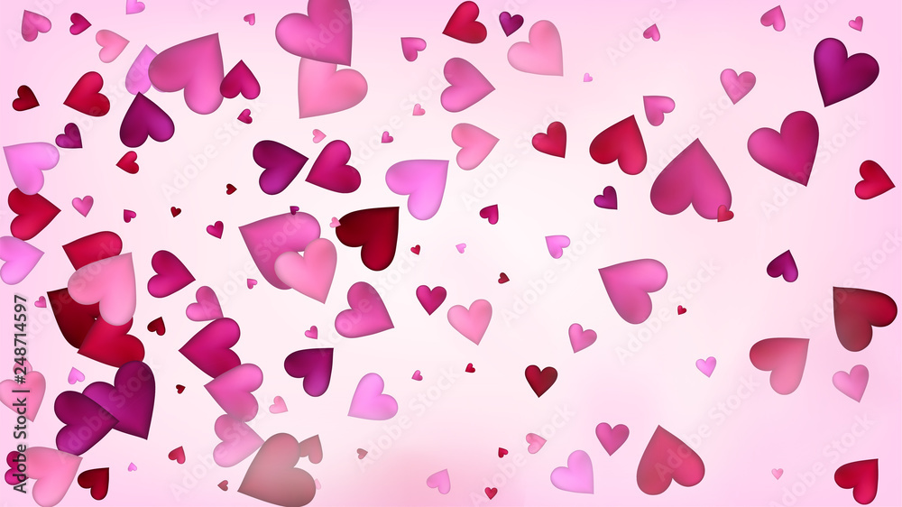 Red, Pink Hearts Vector Confetti. Valentines Day Tender Pattern. Beautiful Pink Glitter Valentines Day Decoration with Falling Down Hearts Confetti. Luxury Gift, Birthday Card, Poster Background Red, Pink Hearts Vector Confetti. Valentines Day Tender Pattern. Beautiful Pink Glitter Valentines Day Decoration with Falling Down Hearts Confetti. Luxury Gift, Birthday Card, Poster Background