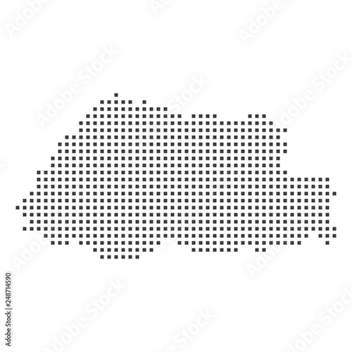 Butane pixel map. Vector illustration.