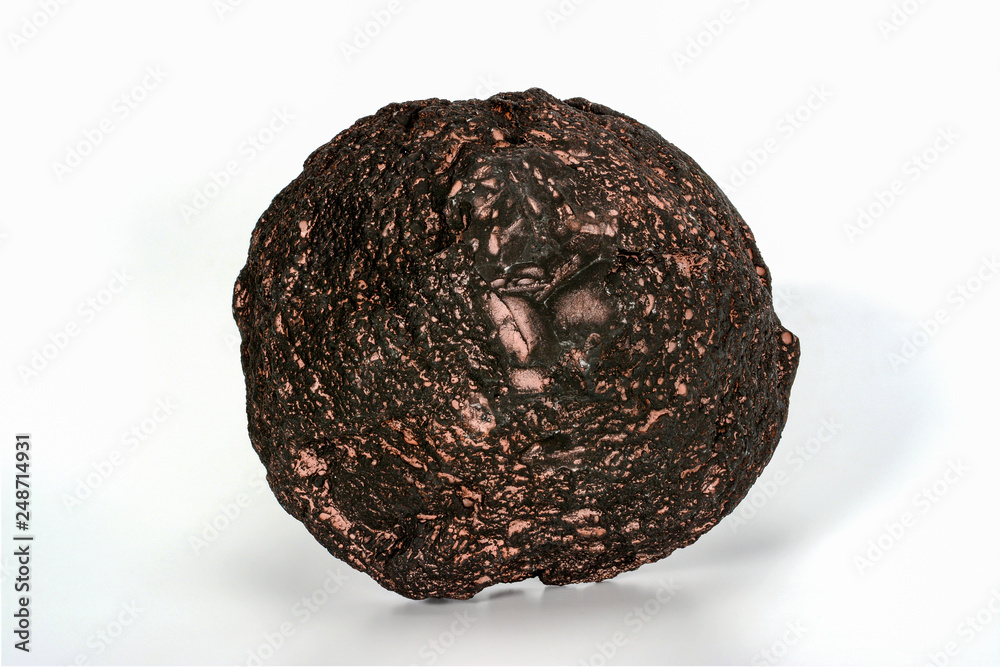 Volcanic bomb from the slopes of Vesuvius volcano. on white background, close up. Volcanic bomb from the slopes of Vesuvius volcano. on white background, close up.