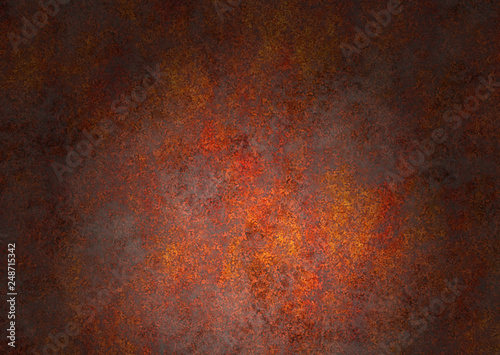 rust wall background with spot light effect
