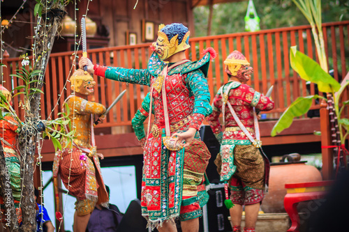 Fotografie Khon is traditional dance of thai classical masked