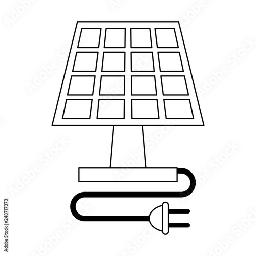solar panel with plug and shuffle black and white