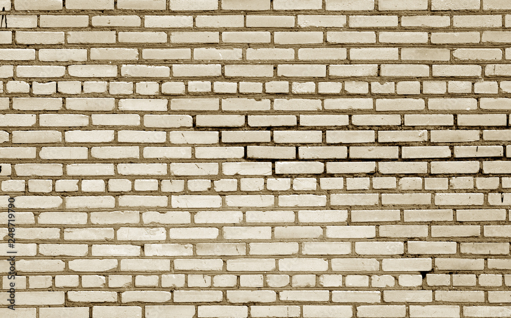 Obraz premium Old brick wall surface in brown tone.