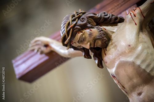 Rome Italy, February 16, 2018: Jesus Christ crucified