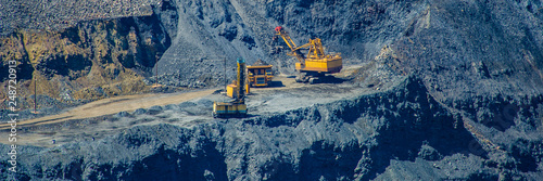Canvas Print Loading of Mined Iron Ore in a Open-Pit