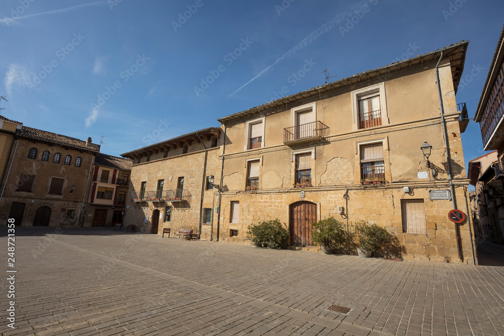 Medieval Streets of Olite village in Navarre province, Spain