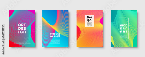 Abstract modern background. Geometric shapes and lines. Colorful neon gradient. Eps10 vector.