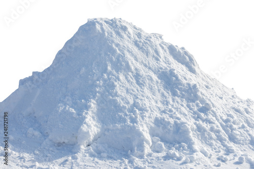 a lot of snow on a white background